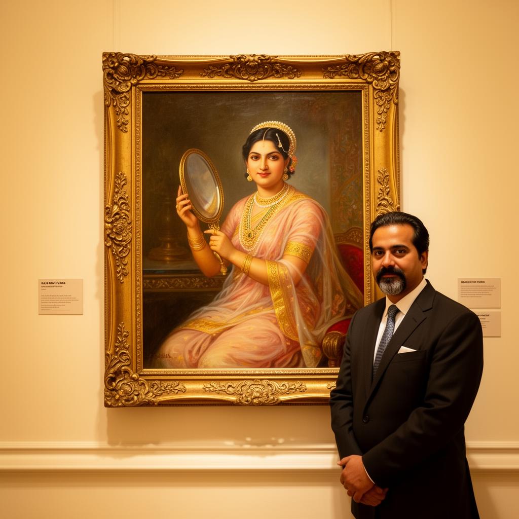 Raja Ravi Varma — Damayanti / Lady with a Mirror